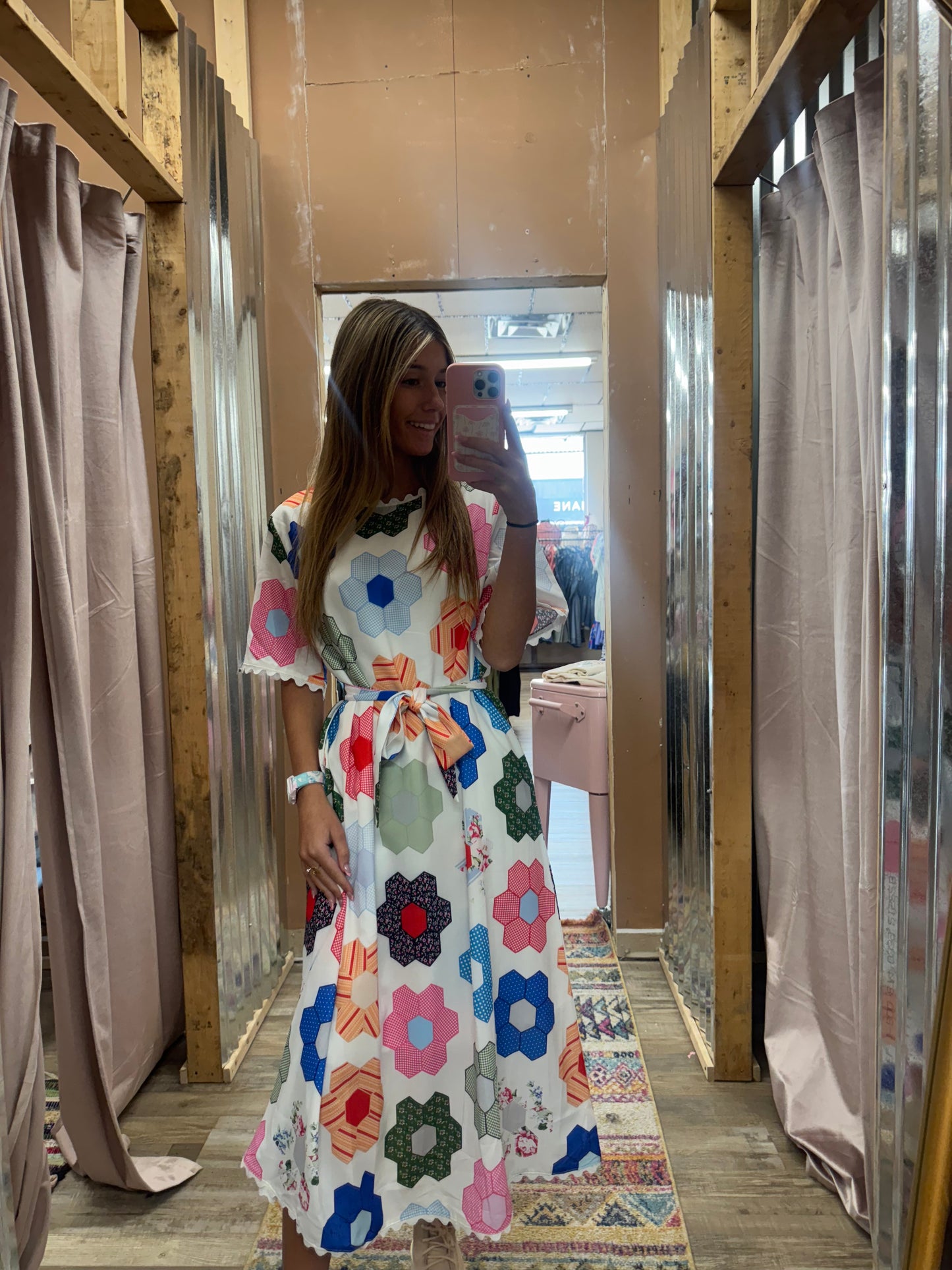 My True Love Quilt Midi Dress