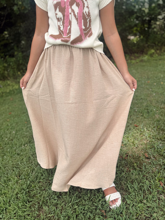 On Her Time Midi Skirt