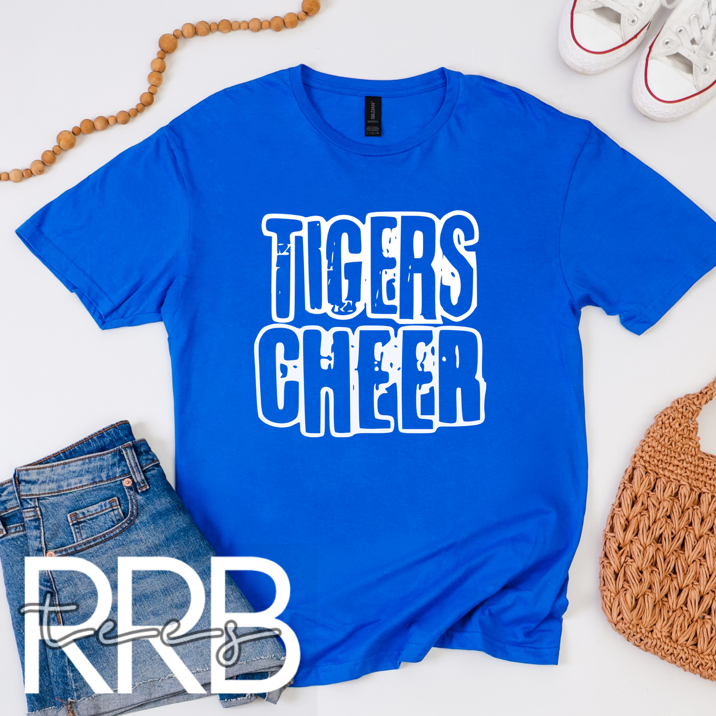 Tigers Cheer Grunge Graphic Tee