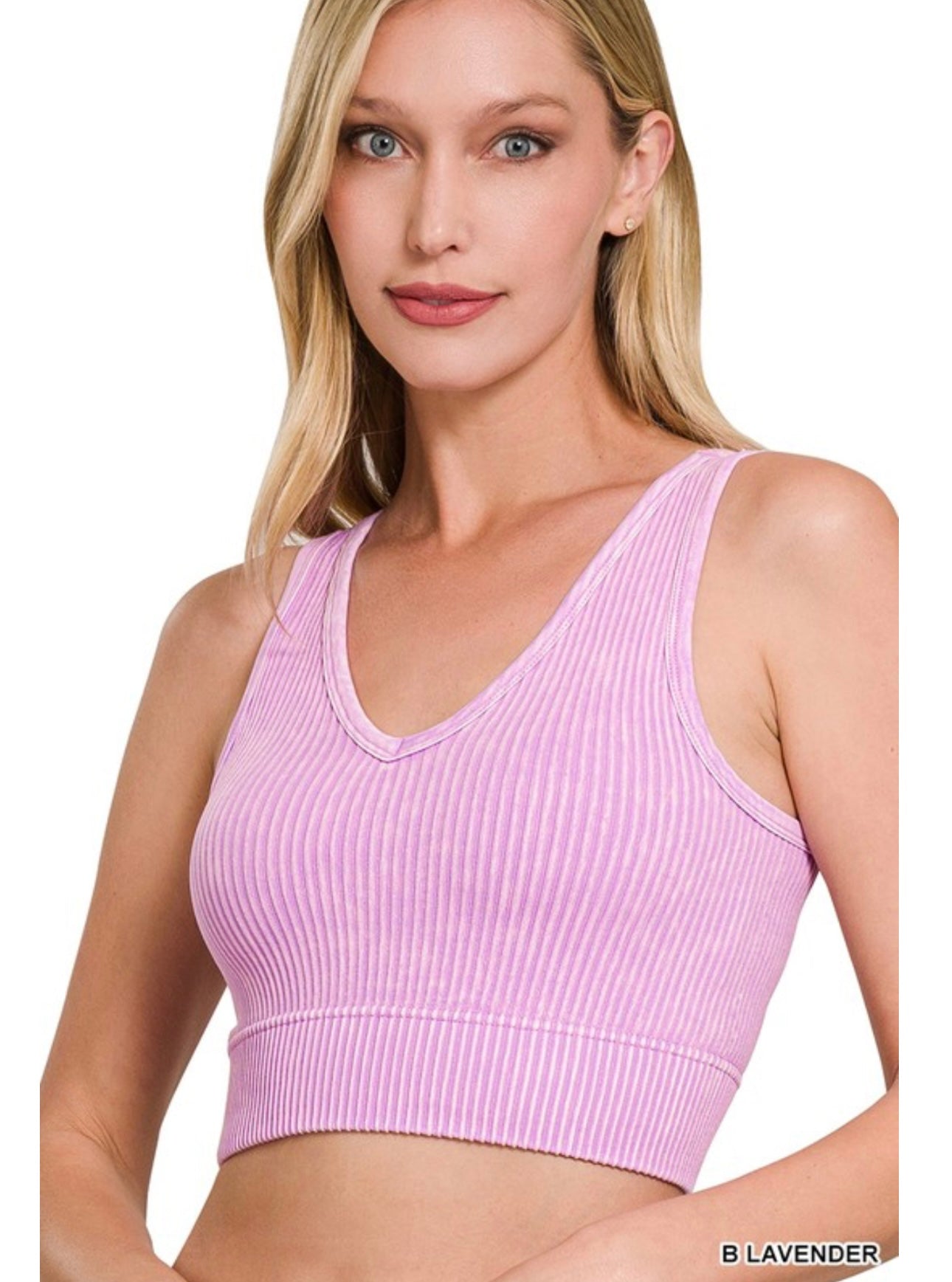 Reversible Washed Ribbed 2 Way Seamless Brami - 10 colors