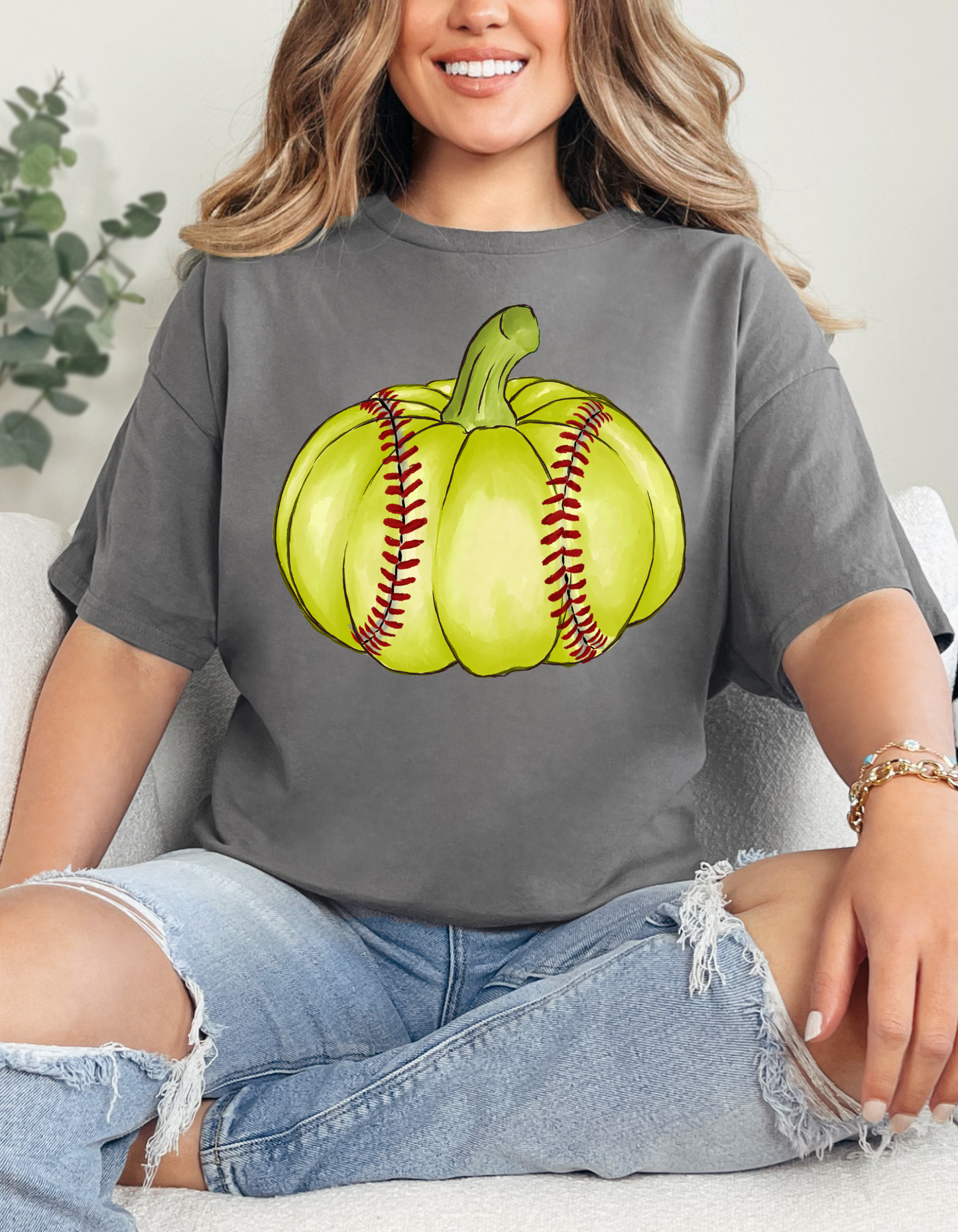 Softball Pumpkin Graphic Tee