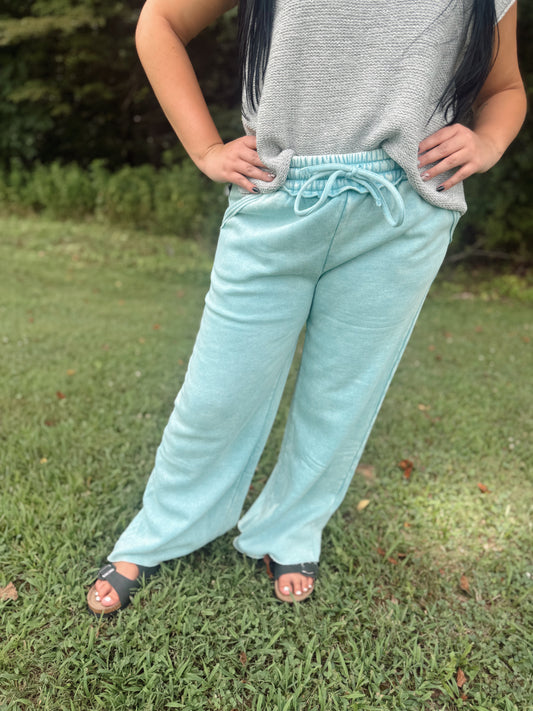 Change My Mind Sweatpants - Dusty Teal