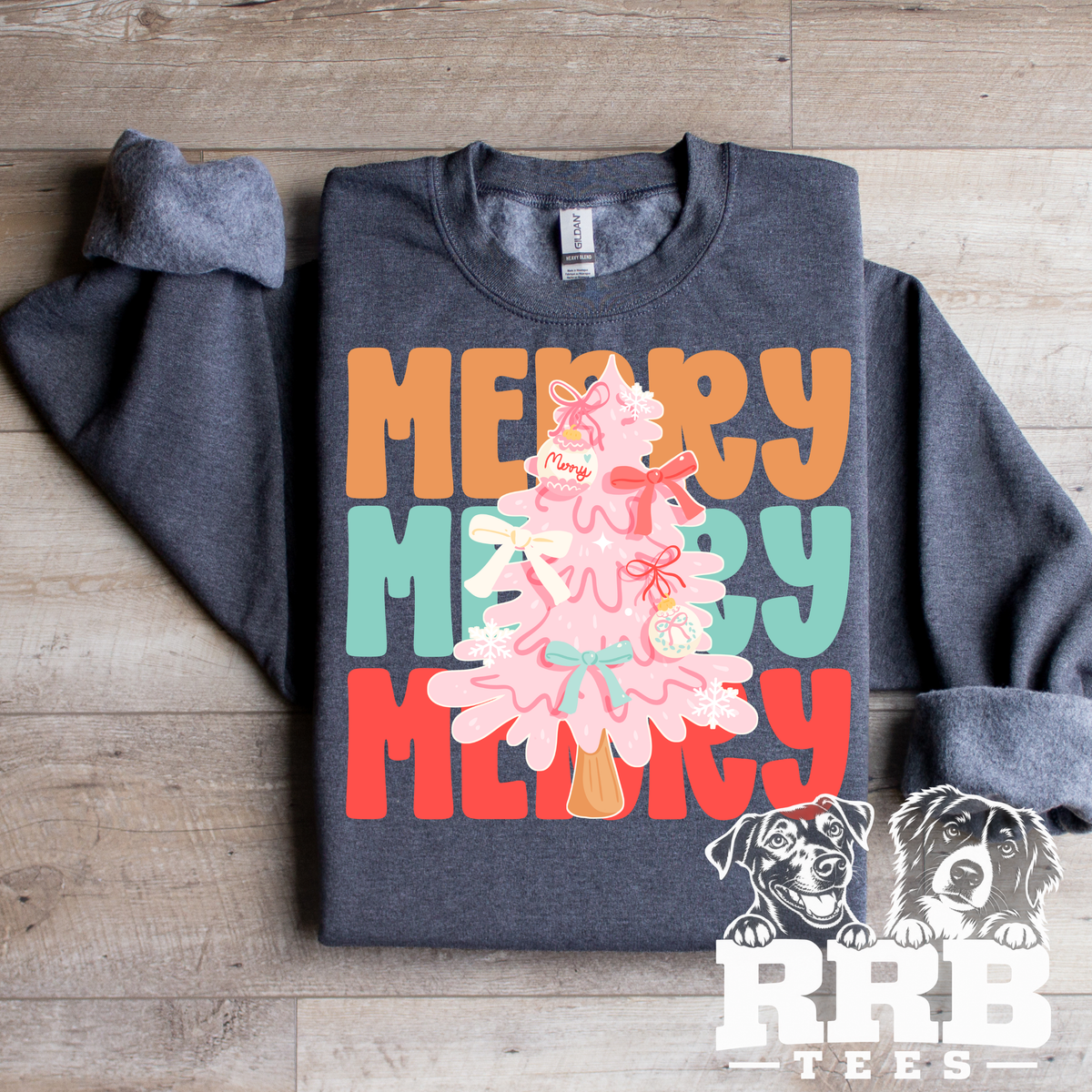 Bright Merry x3 Tree Graphic Tee