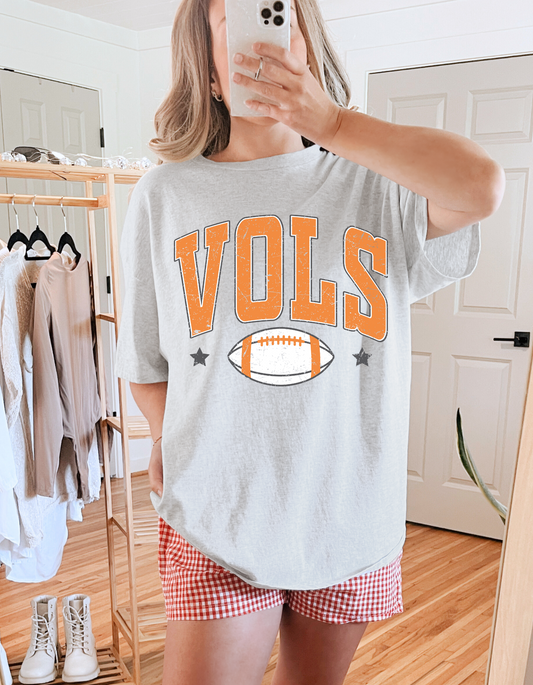 Vols Football w/ Stars Graphic Tee