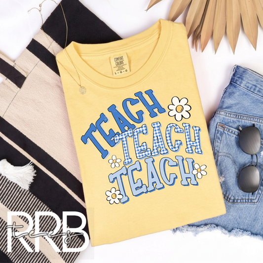 Teach x3 Daisies Graphic Tee