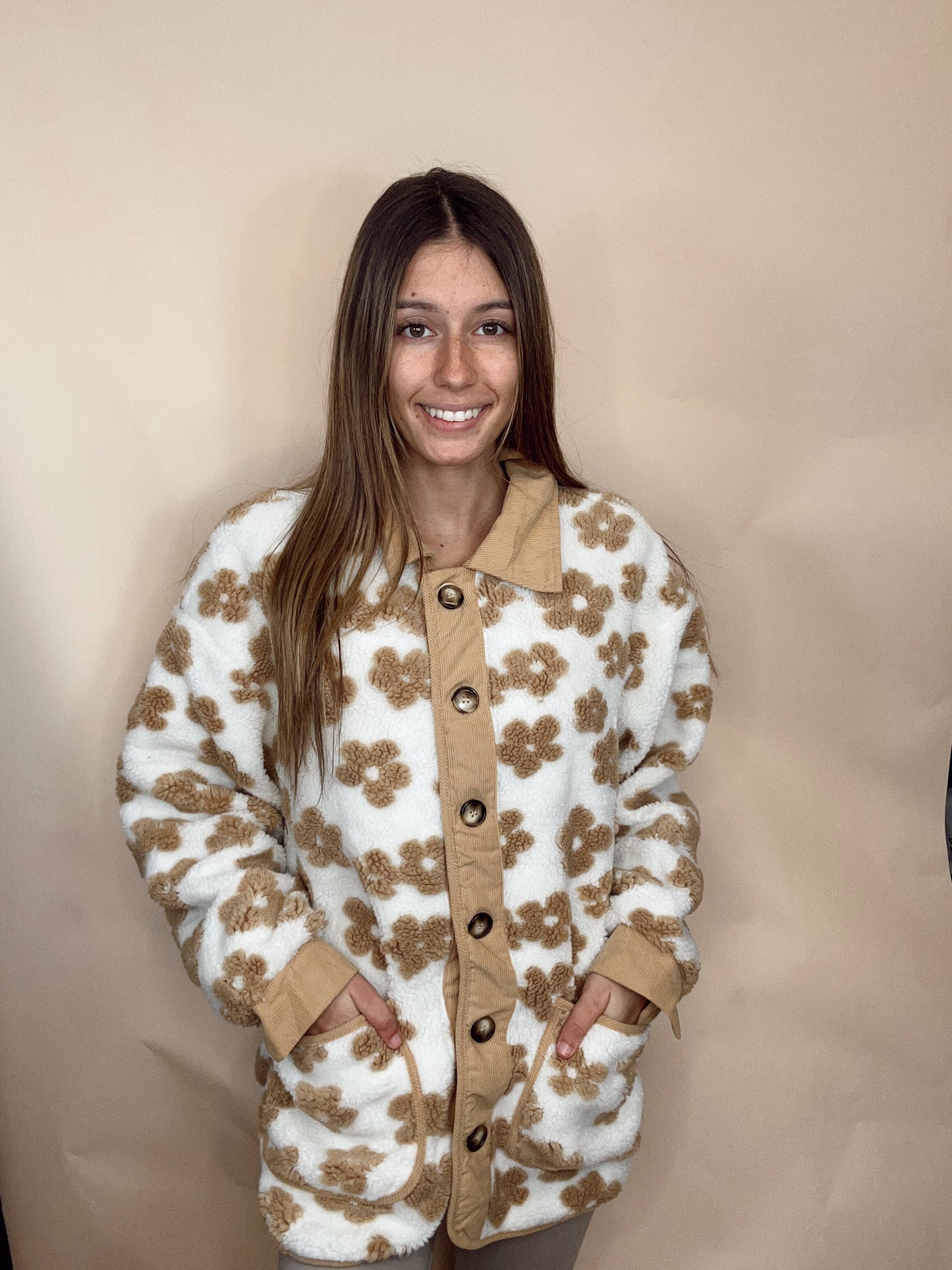 Dilly Dally Daisy Sherpa Jacket