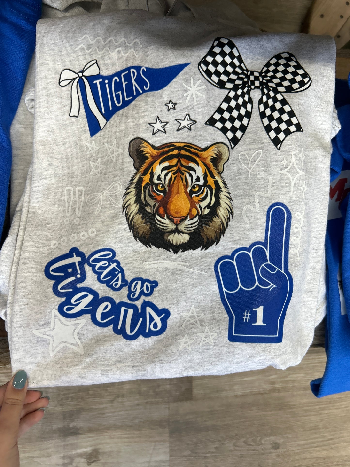Tigers Collage with Bows Graphic Tee