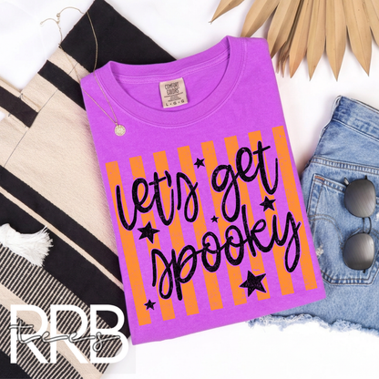Let's Get Spooky Stripes Graphic Tee