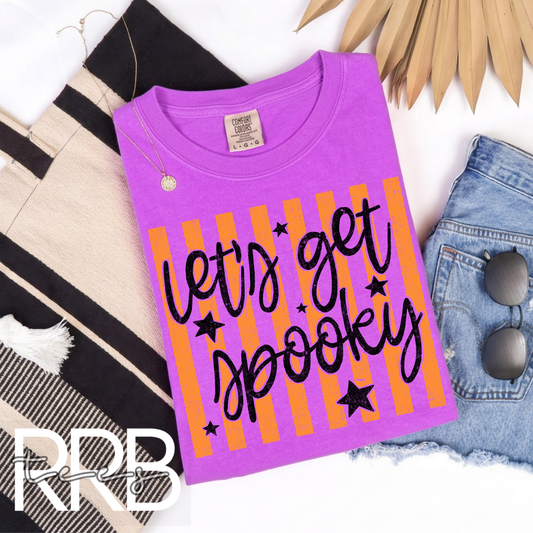 Let's Get Spooky Stripes Graphic Tee
