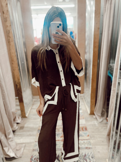 Love You More 2 Piece Set - Chocolate