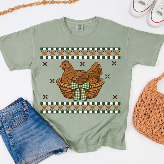 Hen in a Basket Graphic Tee