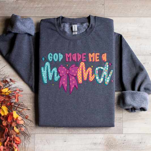 God Made Me A Mama Bright Graphic Tee