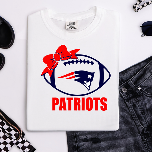 Patriots Football Bow Graphic Tee