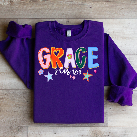 Doodle Grace 2 Cor 12:9 Graphic Tee