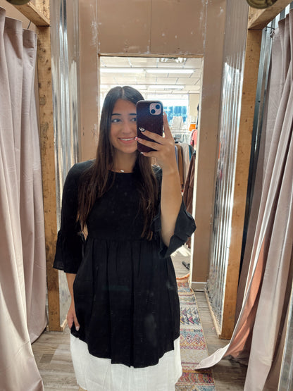 DB - Black Dress With Ruffle