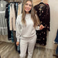 Cozy Up 2 Piece Sweatshirt Set - H. Grey
