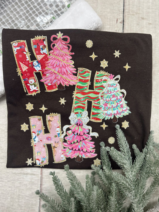 Ho Ho Ho Trees Graphic Tee