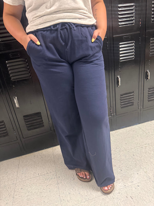 DOORBUSTER WIDE LEG SWEATPANTS - Navy