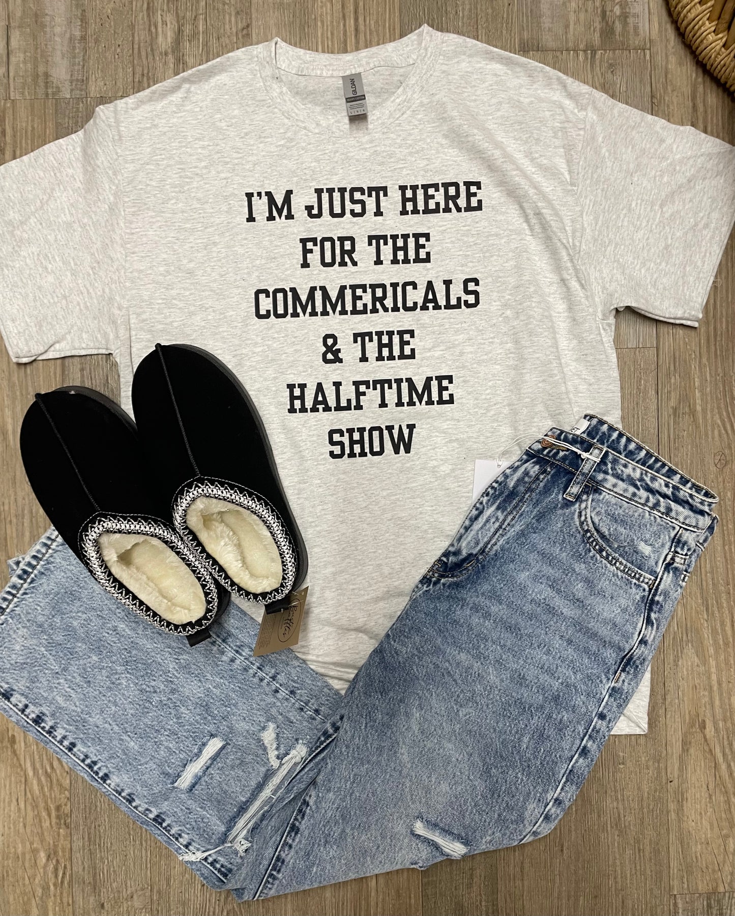 I'm Just Here For The Commercials & Halftime Show Graphic Tee - Youth