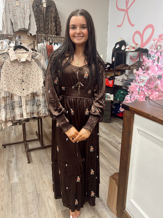 Velvet Chapel Midi Dress