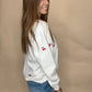 Cherry Sweet Crewneck Embroidered Sweatshirt