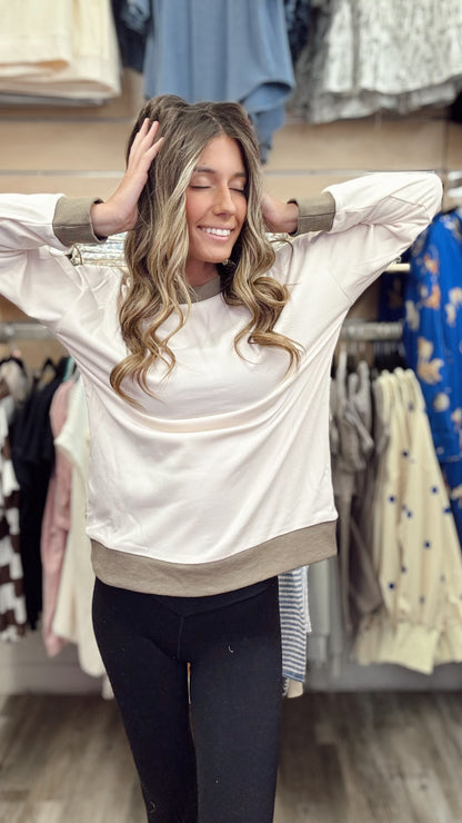Leave It Be Colorblock Sweatshirt