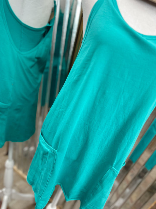 DOORBUSTER Mini Dress Romper - Blue Turquoise