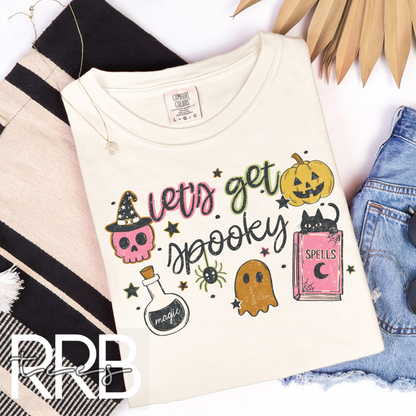 Let's Get Spooky Collage Graphic Tee