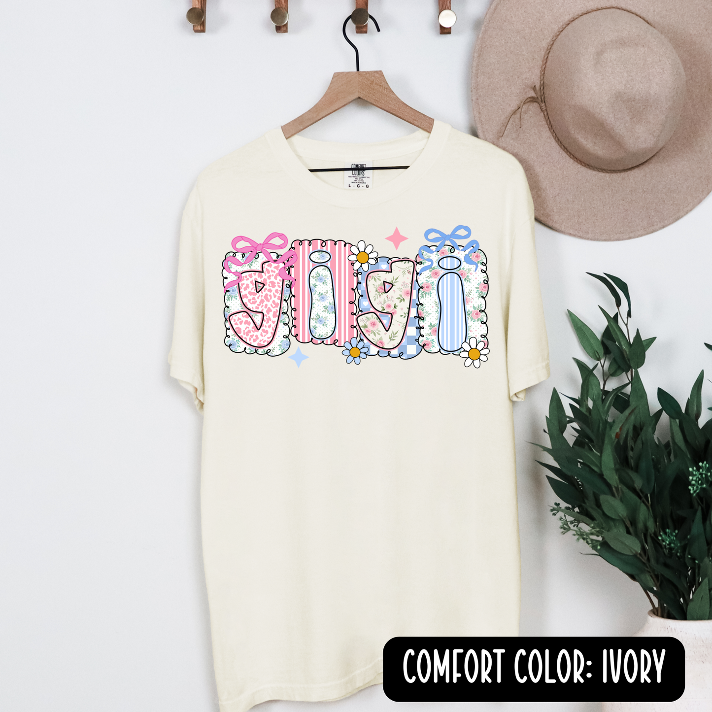 Preppy Croquette With Frames Custom Name Graphic Tee