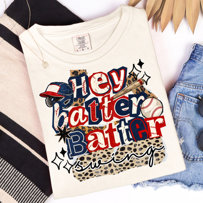 Hey Batter Batter Swing Magazine Cut Outs Graphic Tee