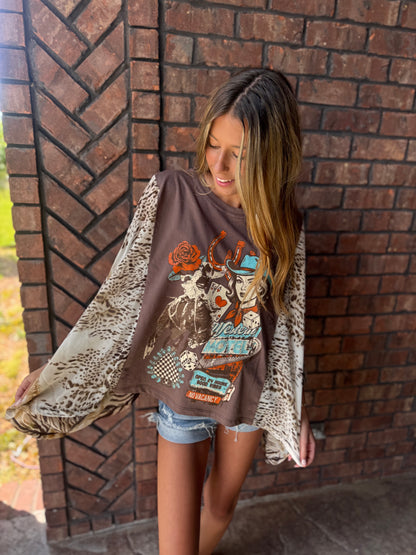 Western Lady Love Boho Top
