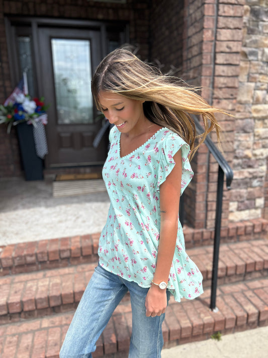 Strike A Pose Floral Top