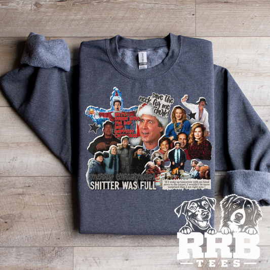 Christmas Vacation Grunge Collage Graphic Tee