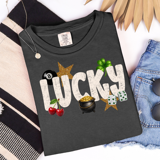 Lucky with Elements Graphic Tee