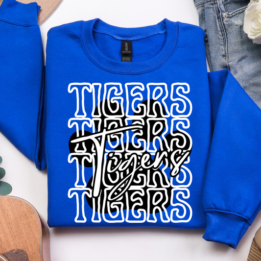 Tigers x4 with Paw Graphic Tee