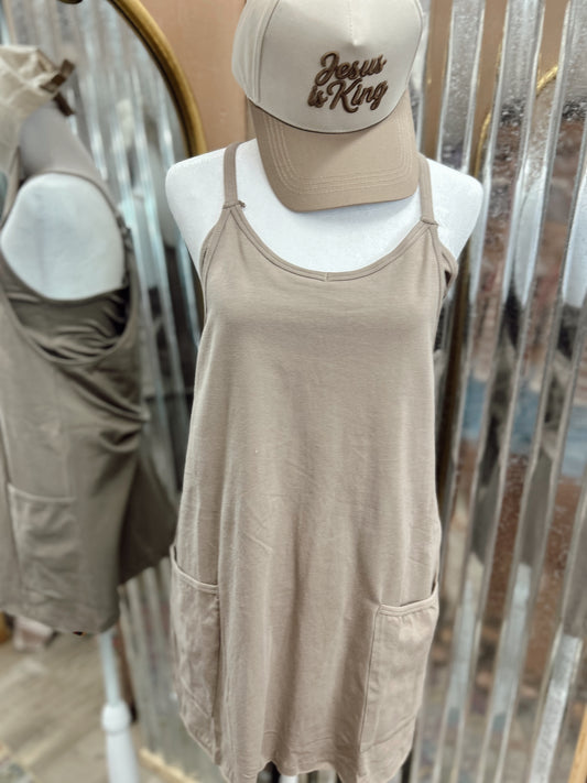 DOORBUSTER Mini Dress Romper - Cocoa