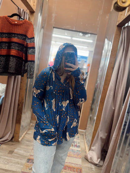 DB - Leopard Hoodie Long Sleeve