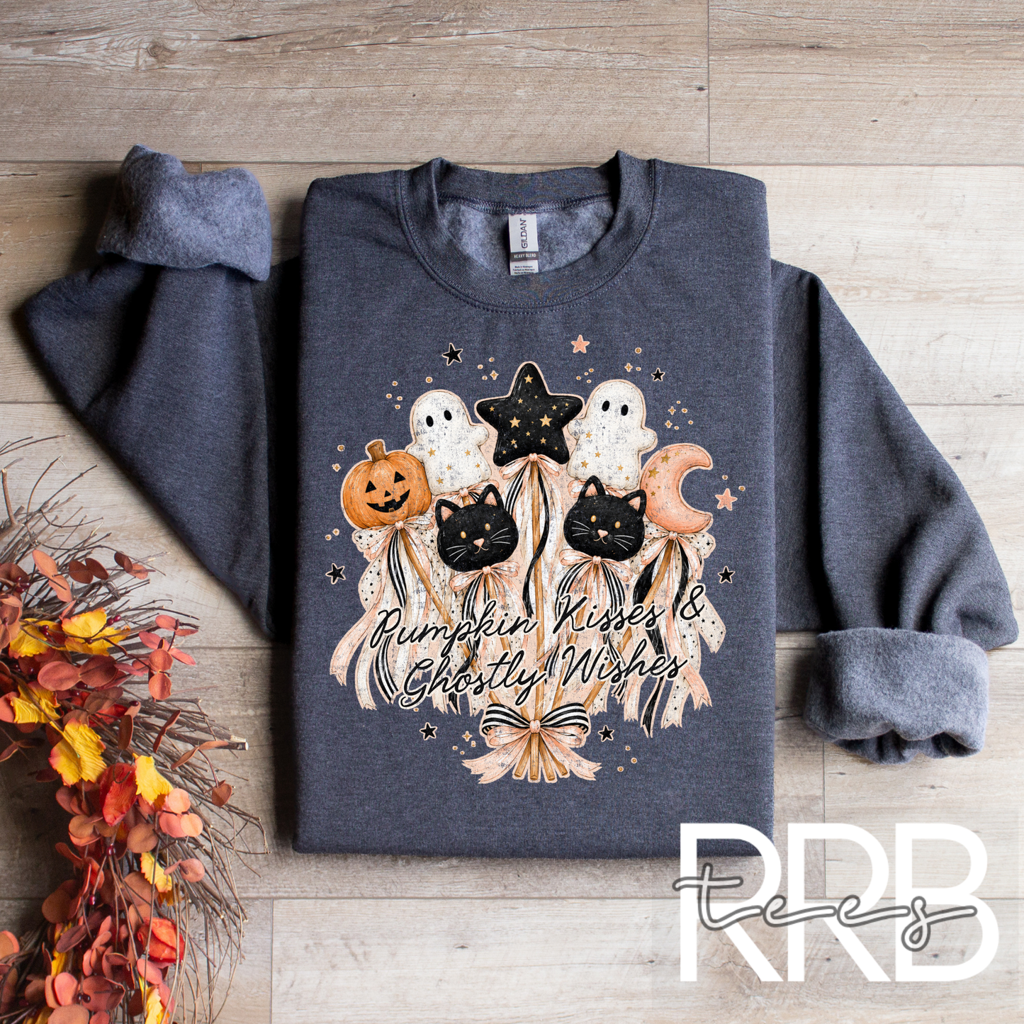 Pumpkin Kisses & Ghostly Wishes Graphic Tee