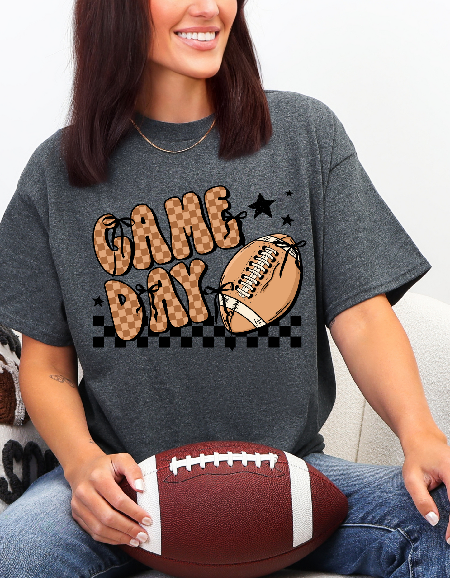Game Day Checkered Graphic Tee