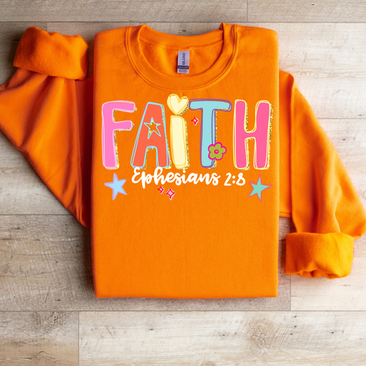 Doodle Faith Ephesians 2:8 Graphic Tee
