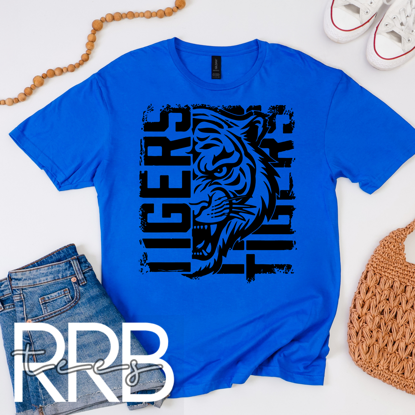 Tigers Vertical Tiger Roaring Graphic Tee