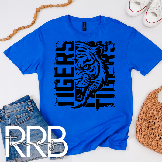 Tigers Vertical Tiger Roaring Graphic Tee