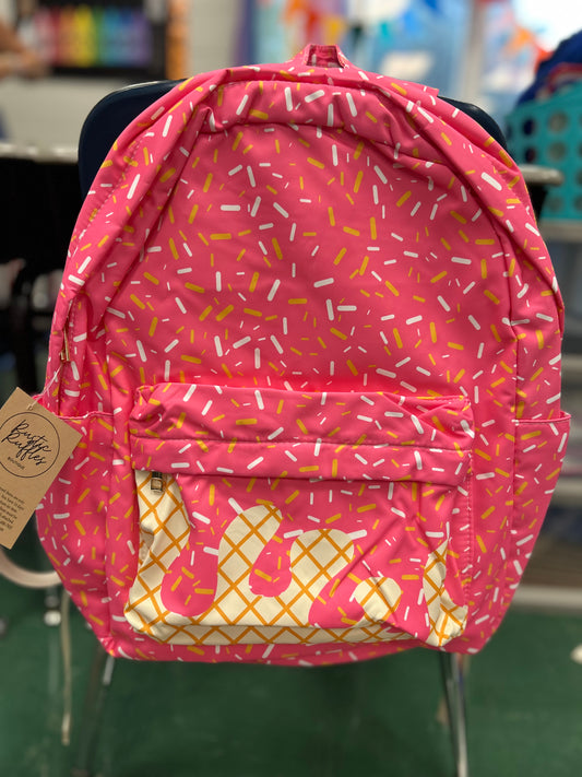 Ice Cream Drip Backpack- Pink