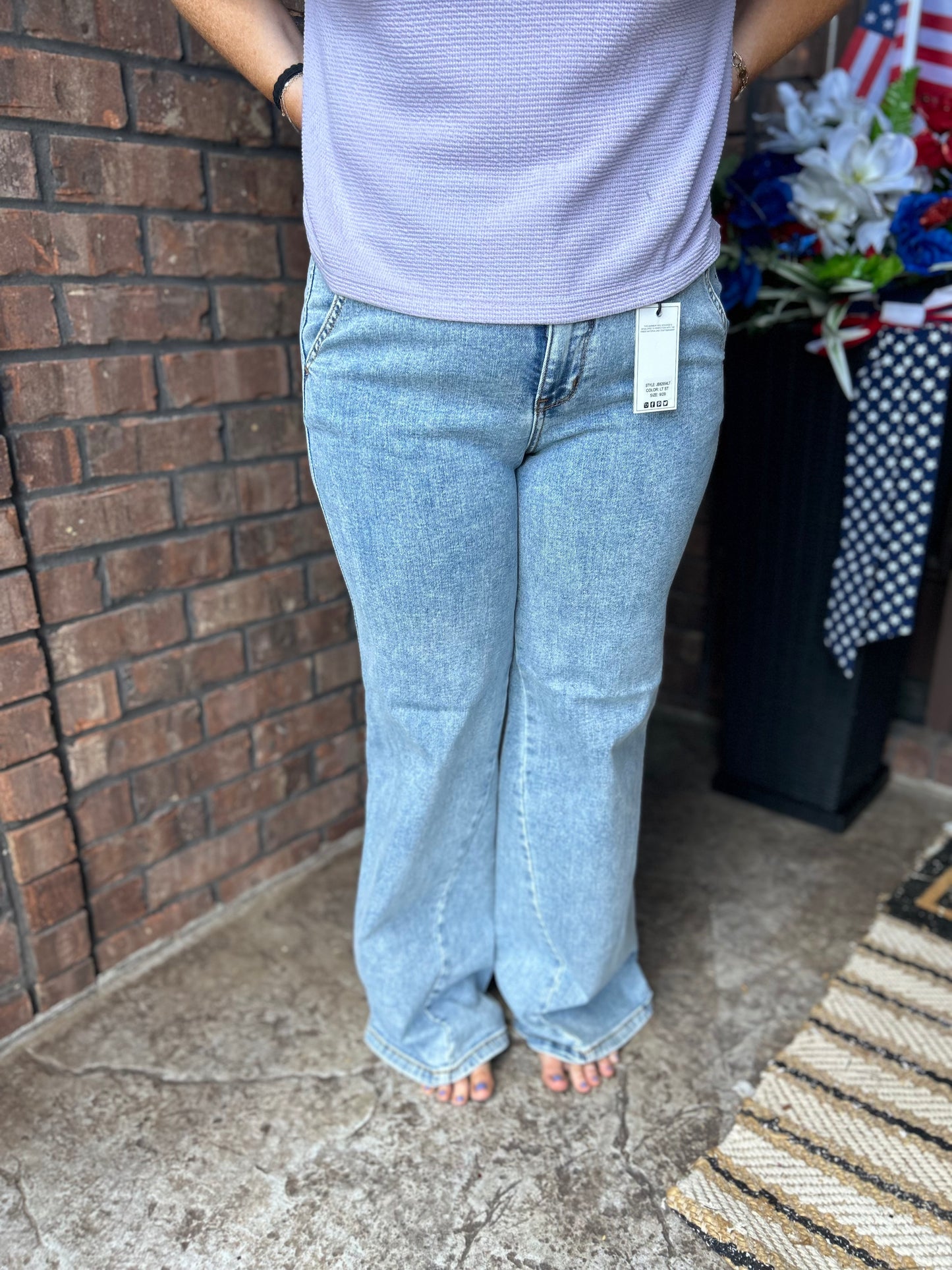 Jaylin JUDY BLUE High Rise Retro Wide Fit Jeans