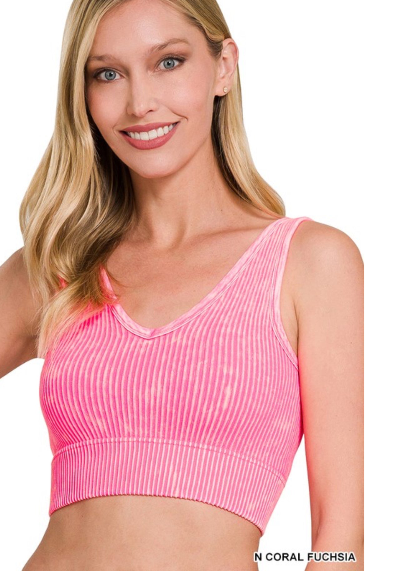 Reversible Washed Ribbed 2 Way Seamless Brami - 10 colors