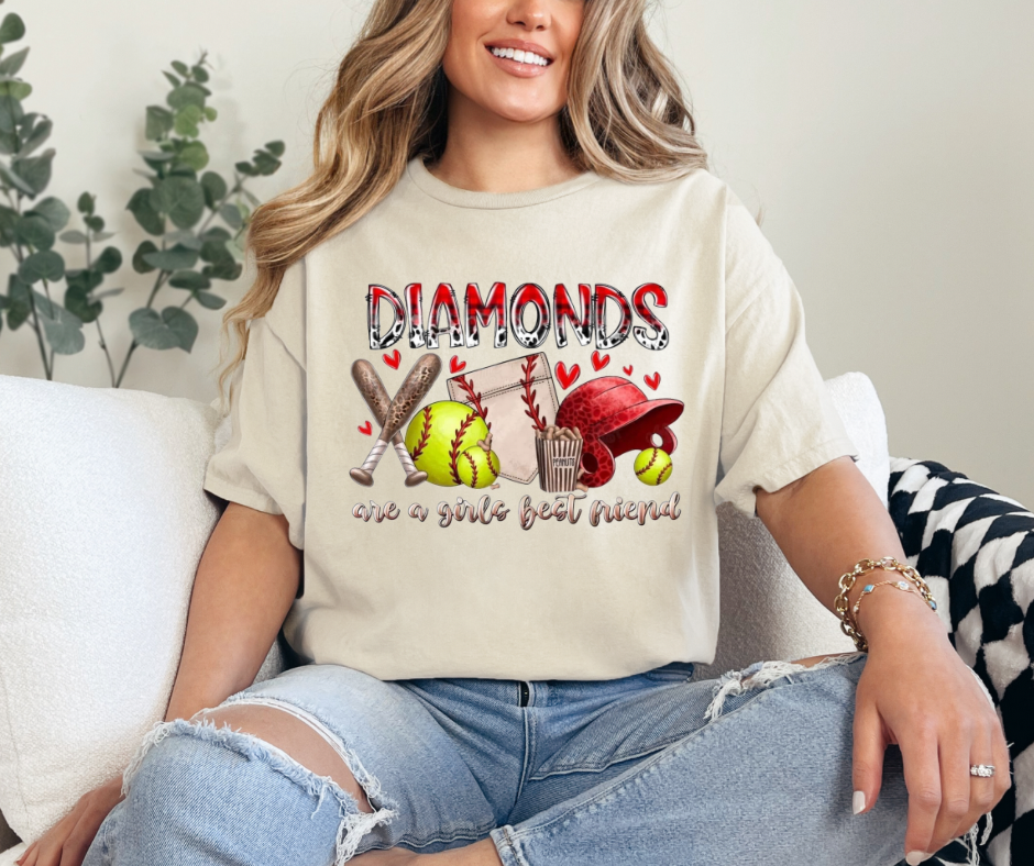 Diamonds Are A Girls Best Friend Graphic Tee - Youth