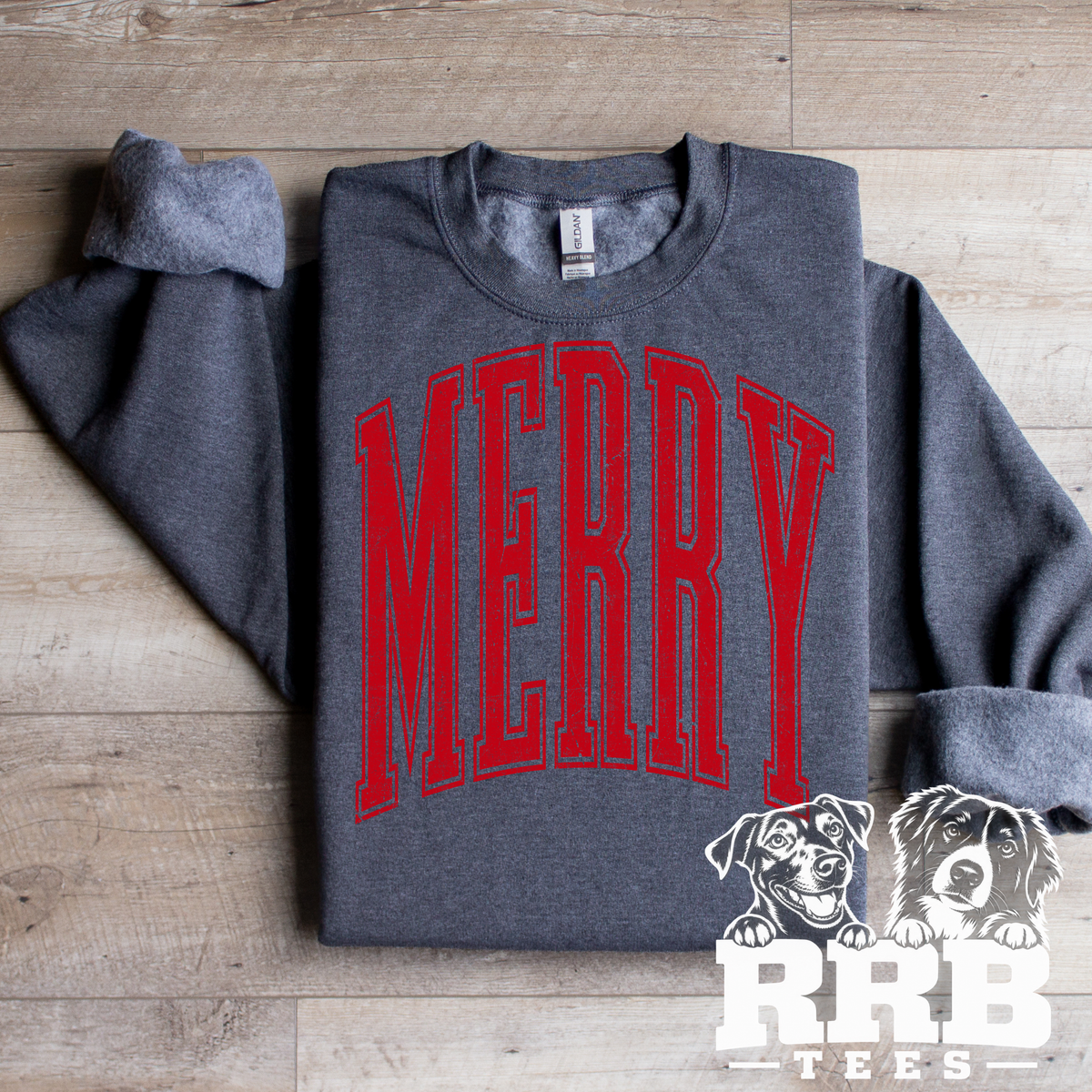 Merry Arched Red Ink Graphic Tee