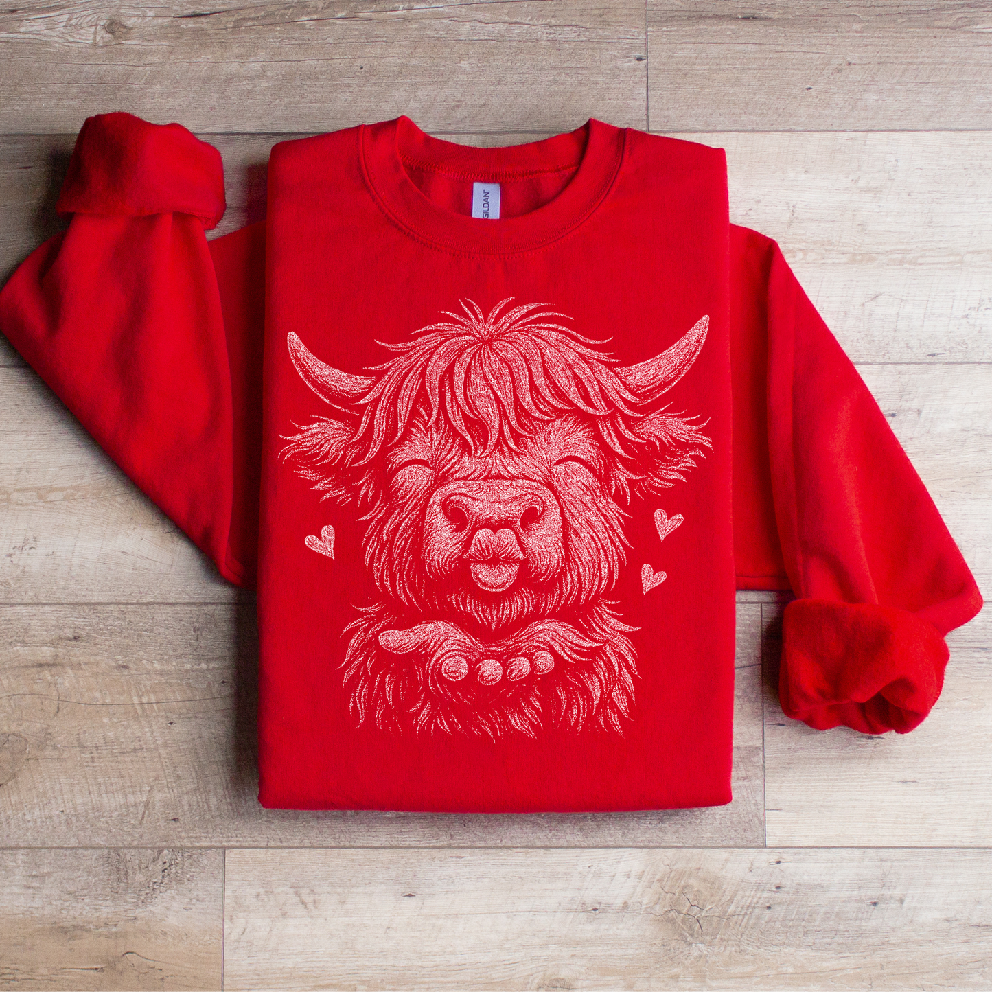 Highland Cow Kissy Face Silhouette Graphic Tee