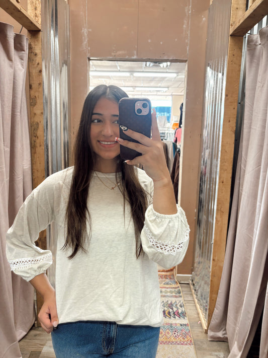 DB - Oatmeal 3/4 Length Top