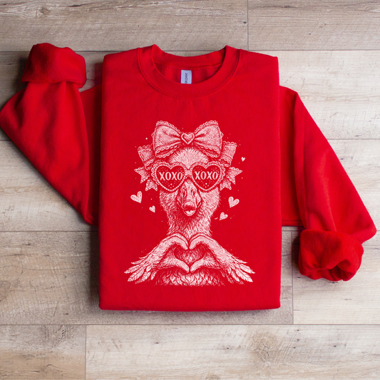 Goose Kissy Face Silhouette Graphic Tee